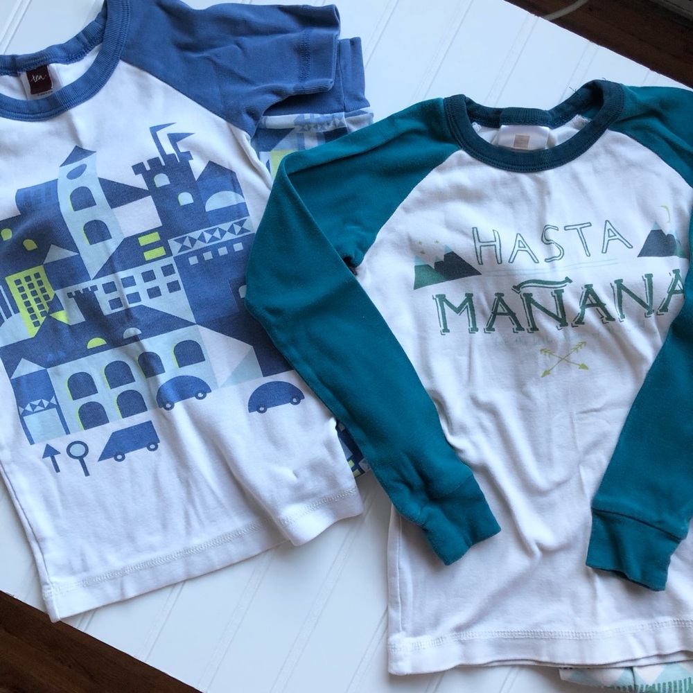 2 pair tea collection size 6 pajamas